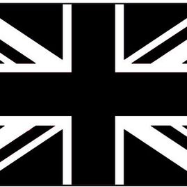 union jack flag black and white